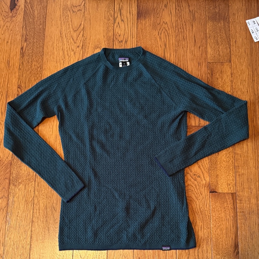 Patagonia merino wool Crewneck Sweater - dark Green size medium